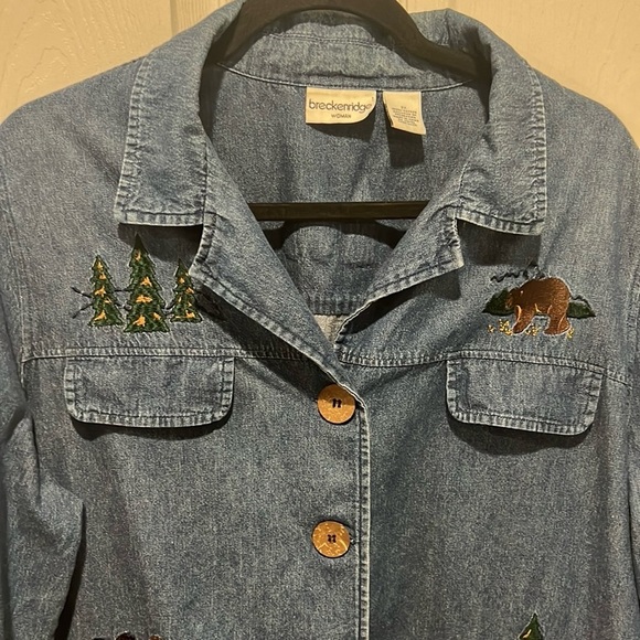 Breckenridge women’s denim embroidered jacket size 2X - Picture 3 of 7